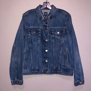 GAP Denim Womens Medium Wash Denim Jean Jacket